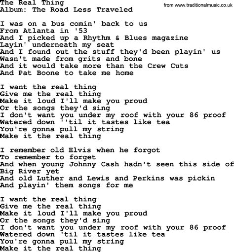 lyrics to the real thing